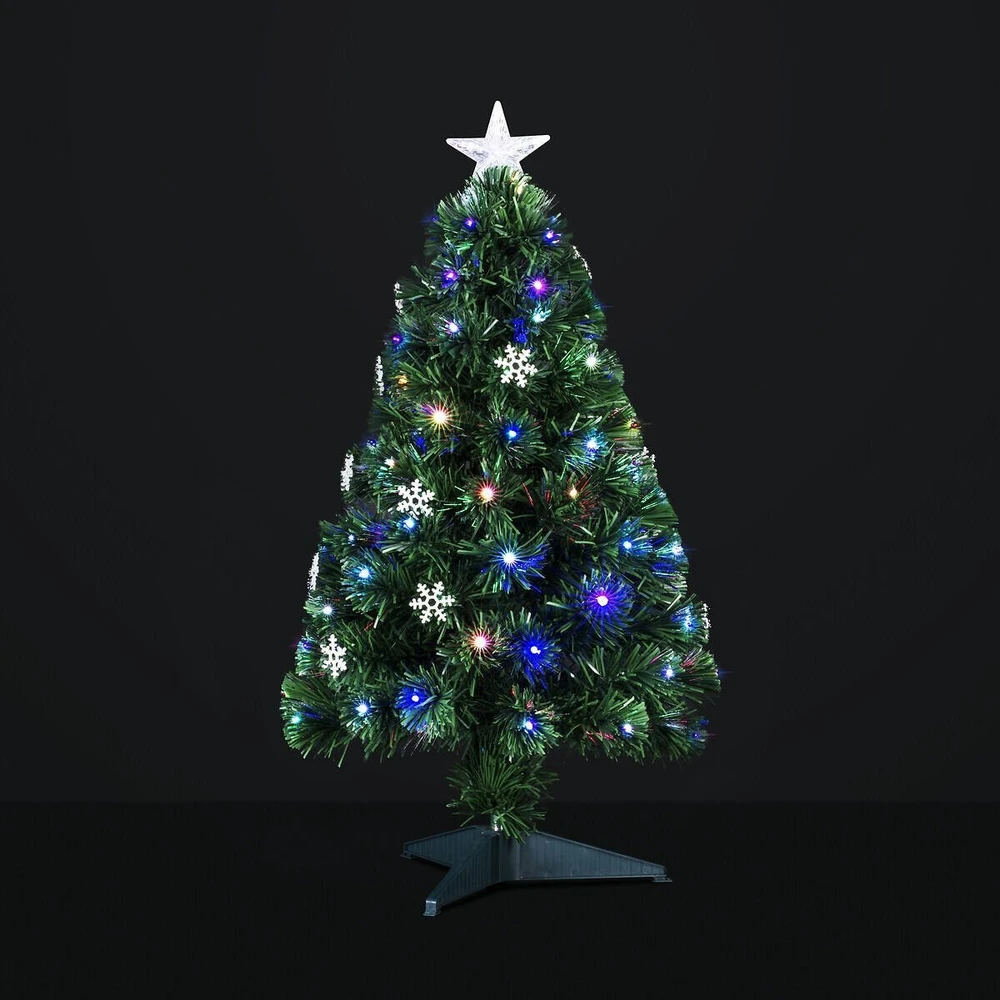 Fééric Lights and Christmas Star Dirbtinė Kalėdų eglutė su apšvietimu ir žvaigžde, 90 cm