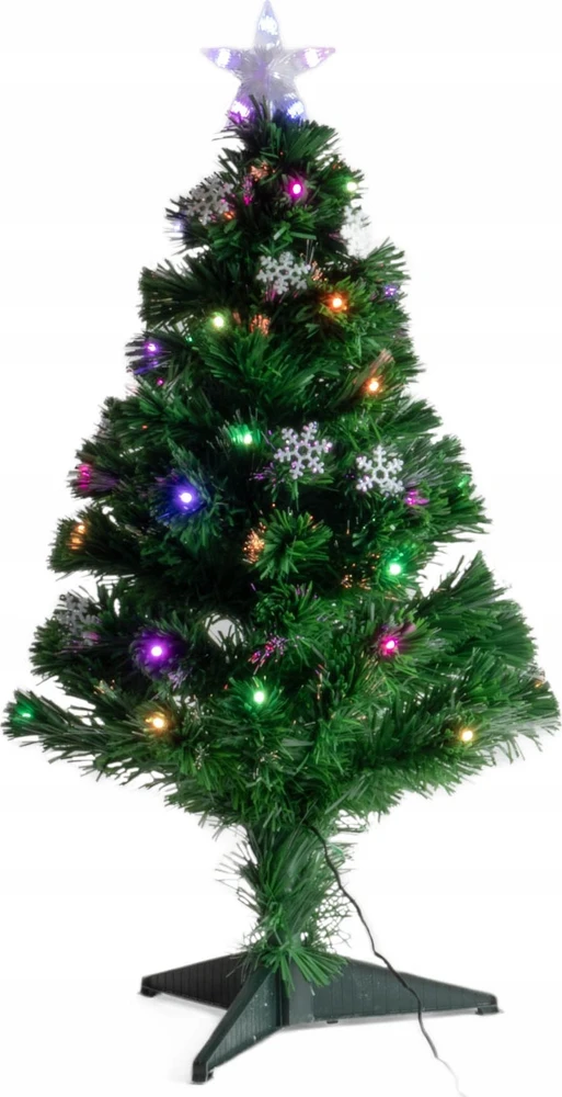 Fééric Lights and Christmas Star Dirbtinė Kalėdų eglutė su apšvietimu ir žvaigžde, 90 cm