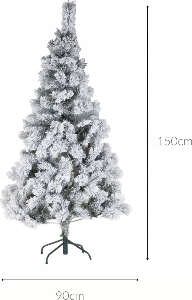 Fééric Lights and Christmas Dirbtinio sniego dengta Kalėdų eglutė, 150 cm
