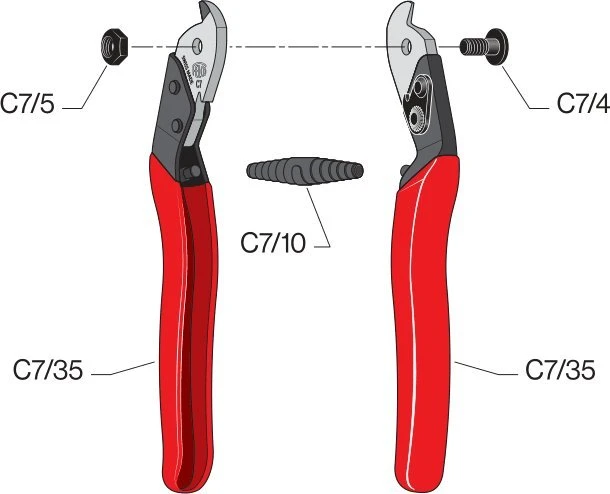Kabelio žirklės (Ø7mm) FELCO C7
