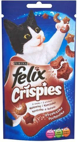 Purina Nestle Sausas Kačių Maistas - Felix Crispies Jautiena, Vištiena