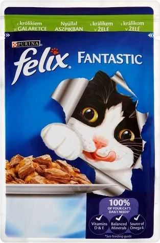 Purina Nestle Drėgnas Kačių Maistas - Purina Felix Fantastic Triušiena Želėje 85g