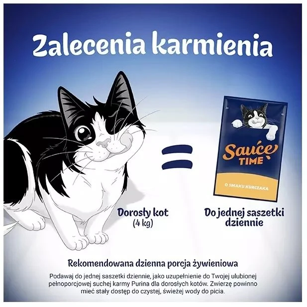 Purina Nestle Felix Sauce Time – šlapias kačių maistas – 6x40g