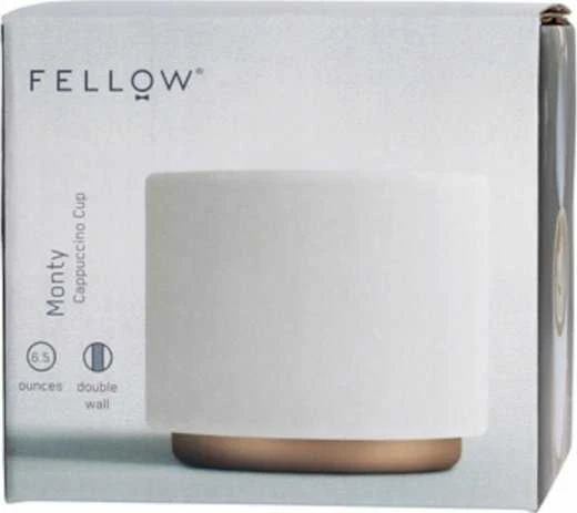 Kapučino puodelis Fellow Monty Milk Art Matte Baltas, 190 ml