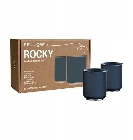 Žemo lygio stiklinių rinkinys Fellow Rocky Stone Mėlyna, 2 x 296 ml