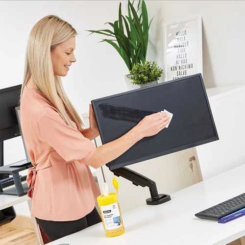 Valiklis Fellowes 100 ekrano valymas – Įrangos valymo drėgnos šluostės – LCD/TFT/Plazma – Daugiaspalvis – 82 mm – 82 mm – 170 mm