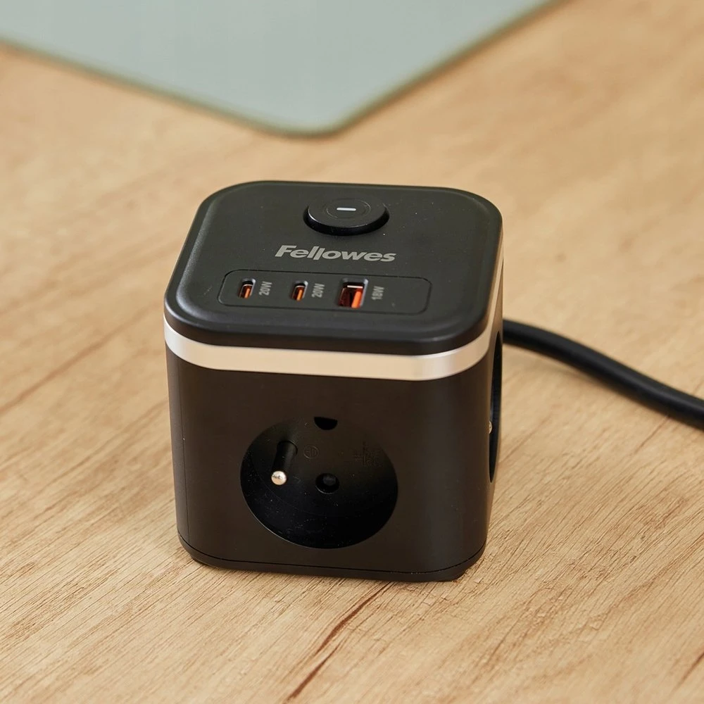 Fellowes Power cube, TYP E, juoda