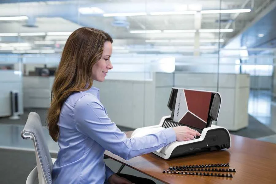 FELLOWES PERFORIOR PULSAR-E Elektrinė lenkimo mašina 15 lapų, komplekte pradinis lenkimo rinkinys 10 lapų