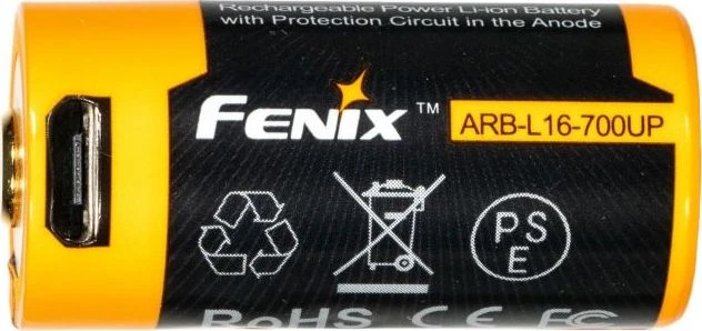 Fenix USB akumuliatorius ARB-L16UP (16340 RCR123 700 mAh 3,6 V)