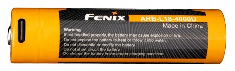 Fenix 18650 baterija su integruotu USB įkrovimu