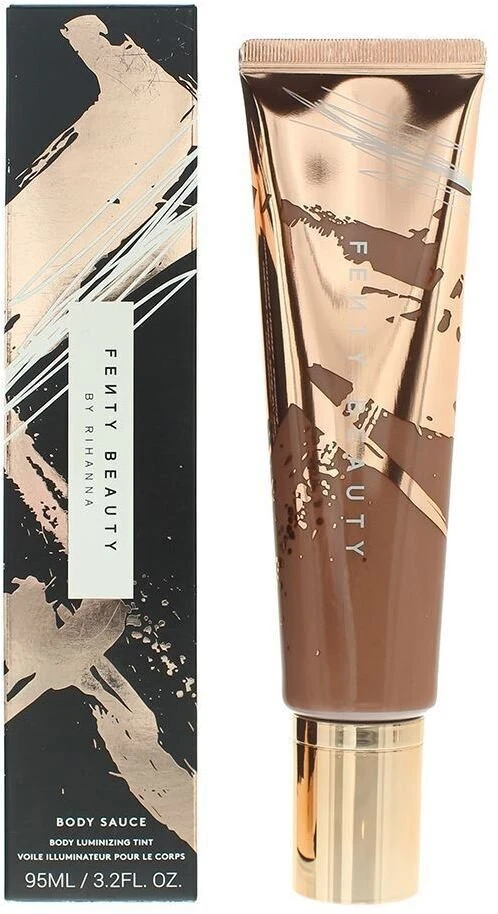 „Fenty Beauty“ kūno padažas, šviesinantis tonuotas drėkiklis „Fly Mamacita“, 95 ml