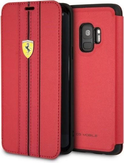 Dėklas „Ferrari“ knyga FESURFLBKTS9REB S9 G960 raudona miesto