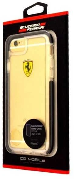 FERRARI kietas dėklas FEGLHCP7BK IPHONE 7 / 8 TRANSPARENT
