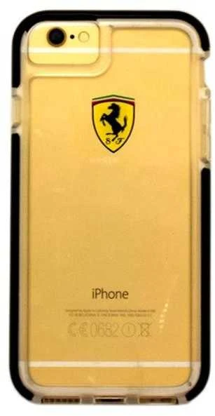 FERRARI kietas dėklas FEGLHCP7BK IPHONE 7 / 8 TRANSPARENT