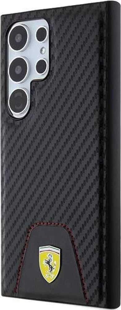 Ferrari FEHCS24LN3 PUK S24 Ultra S928 juodos spalvos kietas dėklas Carbon Stitched Bottom