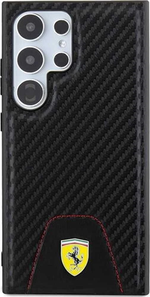 Ferrari FEHCS24LN3 PUK S24 Ultra S928 juodos spalvos kietas dėklas Carbon Stitched Bottom