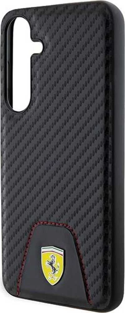 Ferrari FEHCS24MN3 PUK S24+ S926 juodos spalvos kietas dėklas Carbon Stitched Bottom