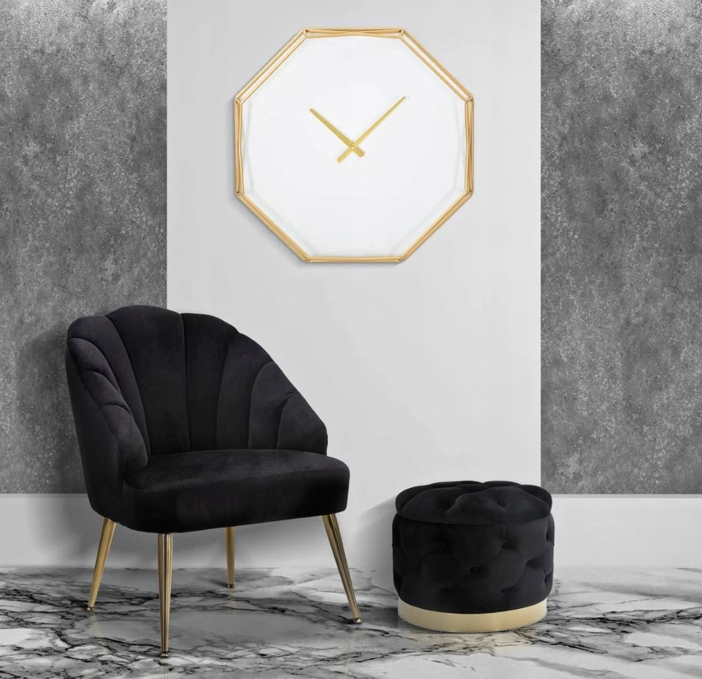 Ferretti aštuonkampis Glamour sieninis laikrodis, Ø 56 cm