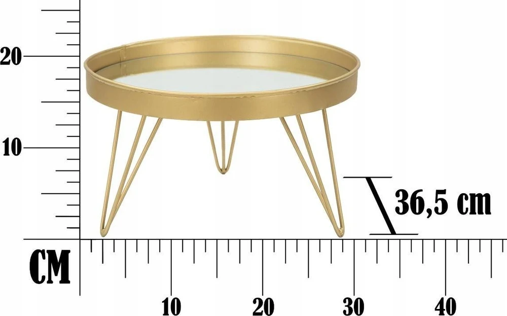 Ferretti Dekoratyvinis veidrodžio padėklas ant kojų, Ø 31 cm