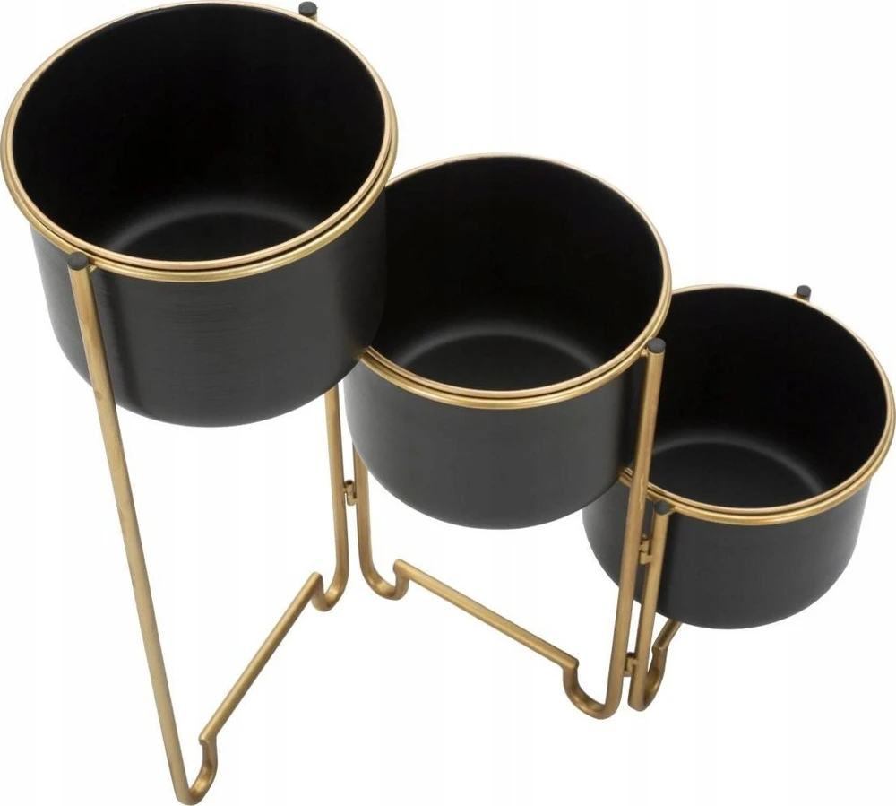 Ferretti Metaliniai gėlių vazonai ant sulankstomo stovo, aukštis 55 cm