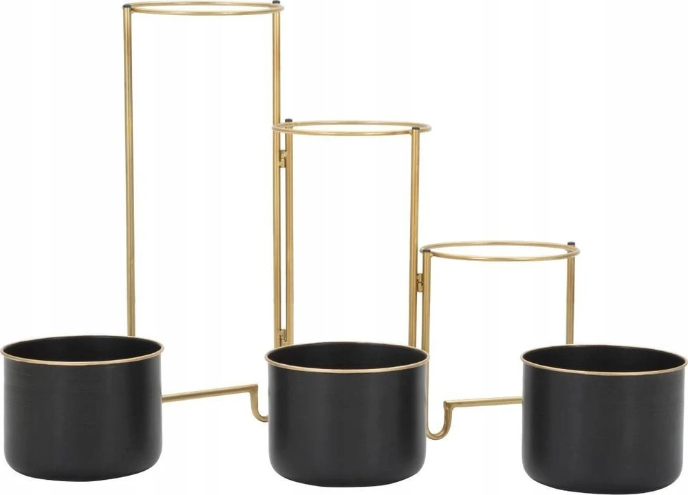 Ferretti Metaliniai gėlių vazonai ant sulankstomo stovo, aukštis 55 cm