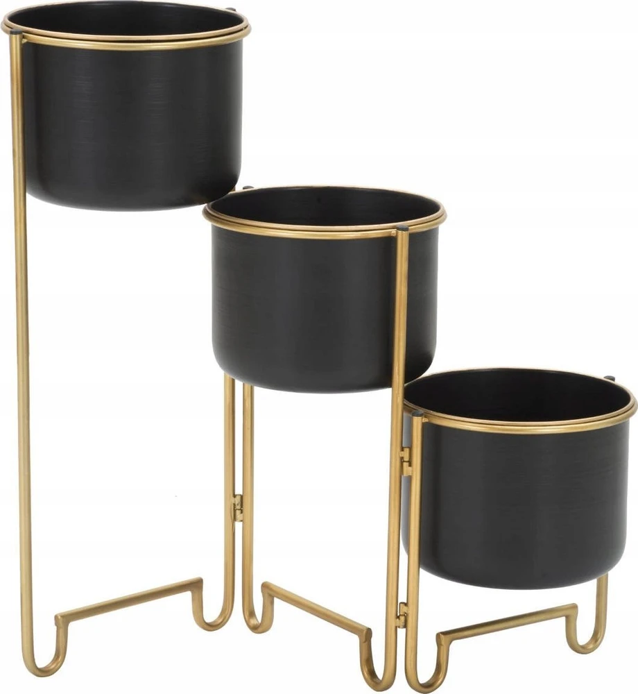 Ferretti Metaliniai gėlių vazonai ant sulankstomo stovo, aukštis 55 cm