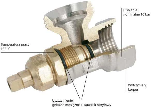 Ferro kampinis radiatoriaus vožtuvas 1/2'' ZG5Y