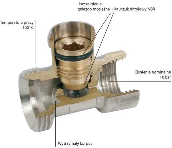 Ferro radiatoriaus vožtuvas tiesus 1/2'' ZP2Y