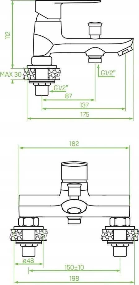 Ferro Dušo komplektas U170B SINUS POINT SHOWER SET, CHROME FERRO// N.00.SINUS-FERRO