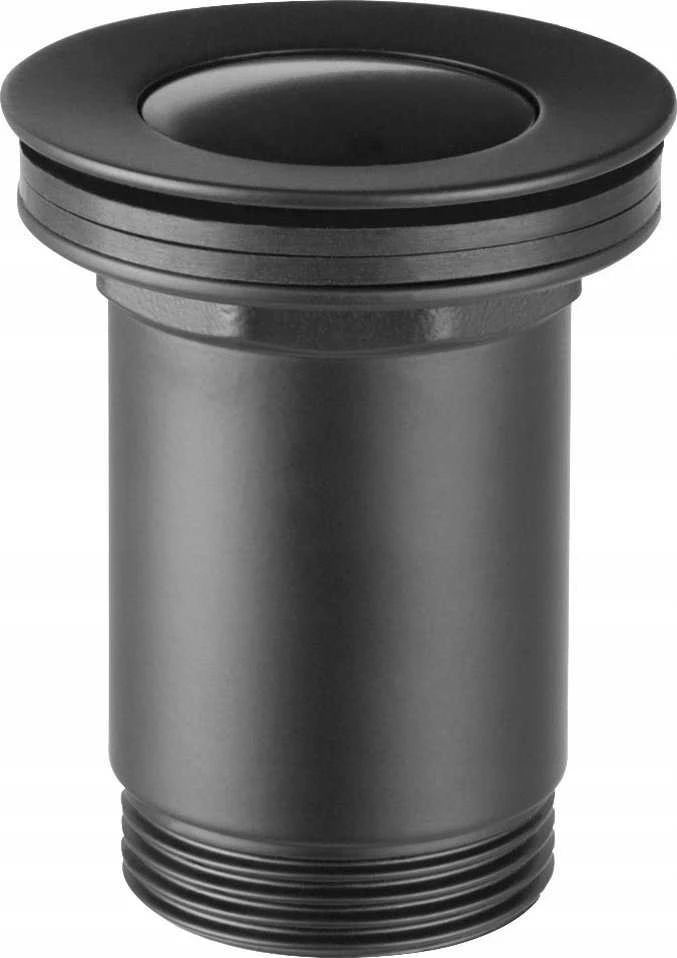 Praustuvo sifono vožtuvas Ferro, juodas/chromuotas S283-BL-B