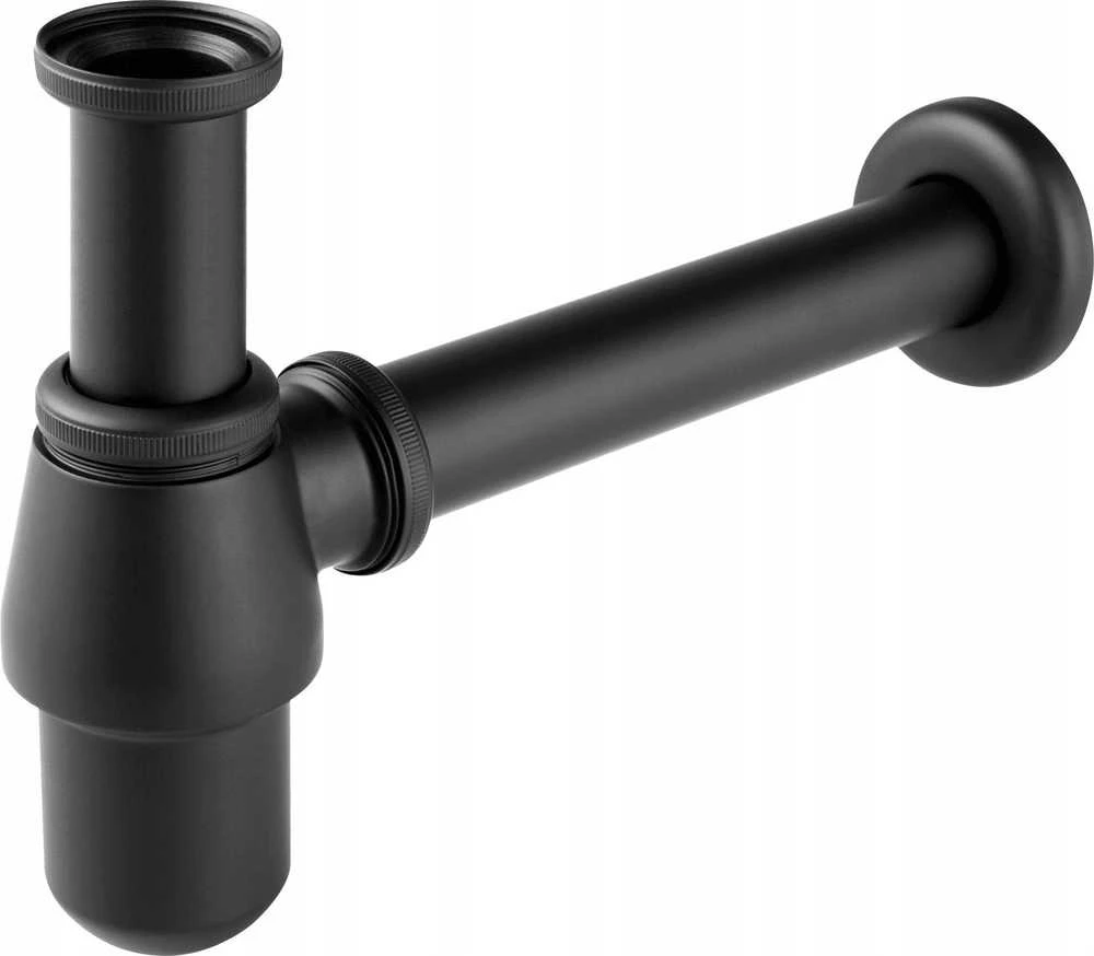 Praustuvo sifonas Ferro, juodas S30-BL