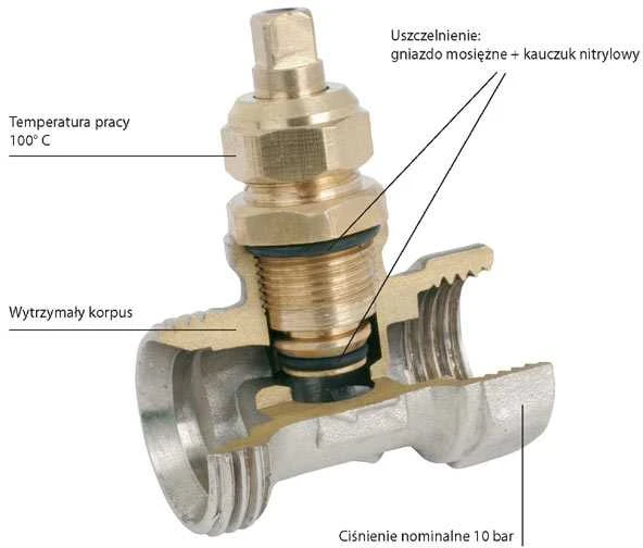 Ferro radiatoriaus vožtuvas tiesus 1/2'' ZG2Y