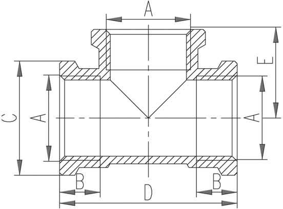 Ferro Trišakis žalvarinis 2'' geltonas - T07Z