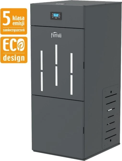 „Ferroli BIOPELLET PRO 24“ granulinis katilas, kurio galios diapazonas yra 7,5–24,00 kW. FERROLI