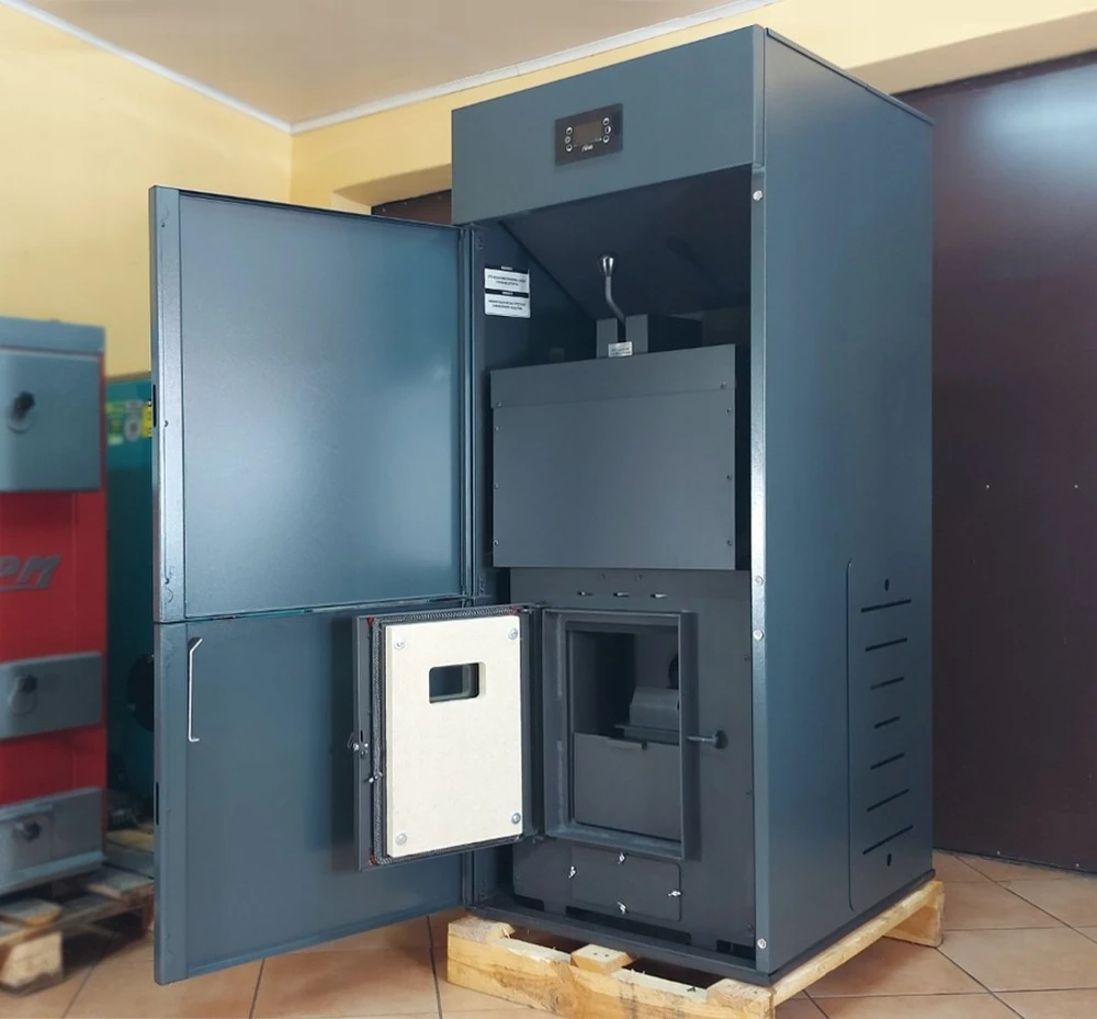 „Ferroli BIOPELLET PRO 24“ granulinis katilas, kurio galios diapazonas yra 7,5–24,00 kW. FERROLI