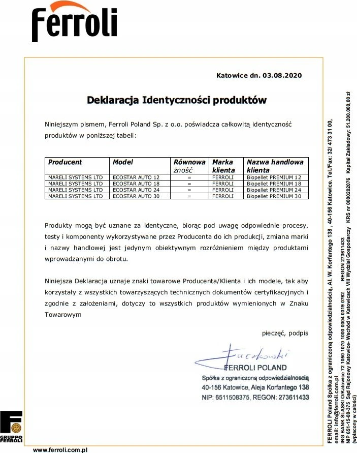 Ferroli BIOPELLET PRO18 GRANULIŲ ANTKLĖ, VANDENS STRUKĖ
