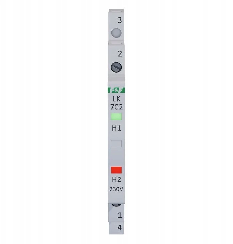 FF Modulinė lempa 1 fazė raudona/žalia LED Slim 1/2 modulis 230V LK-702