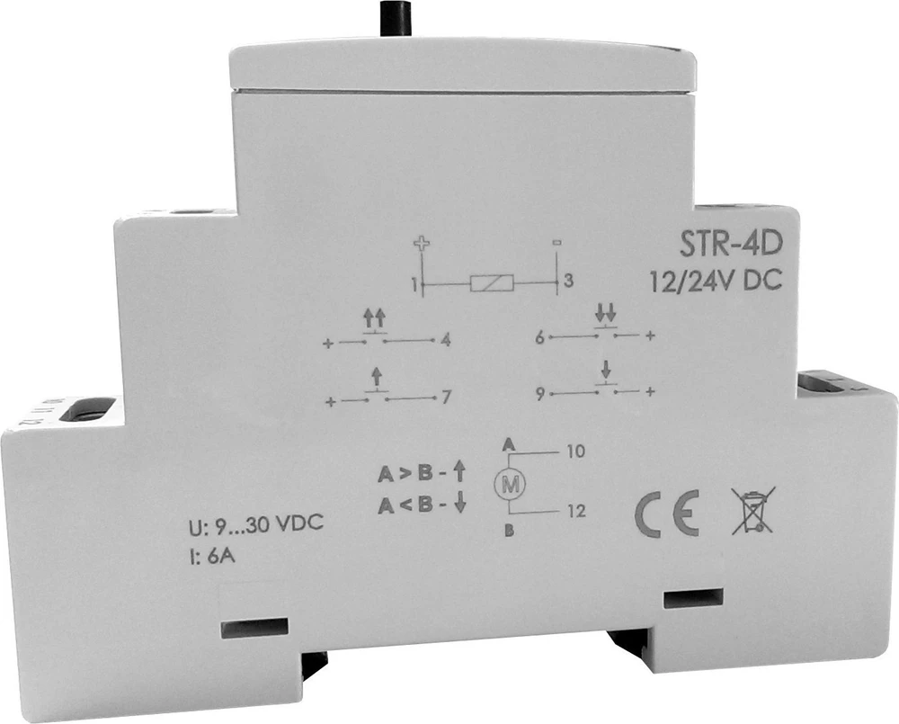 F&F Roletų valdiklis 12/24V nuolatinės srovės varikliams STR-4D