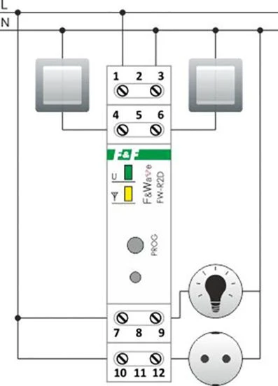 F&F Bistable relė 85÷265V AC/DC (FW-R2D)