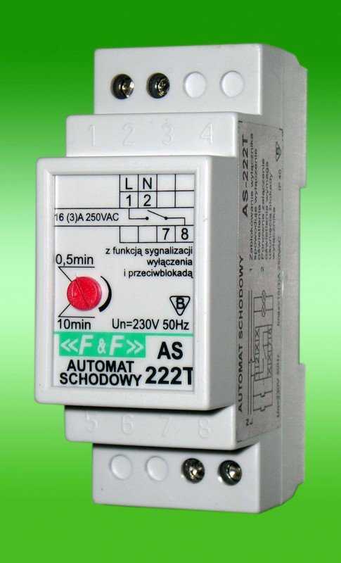 F&F AS-222T AUTOMATINIS ŠALTINIS 240V 10A IP40 BUS 2MOD