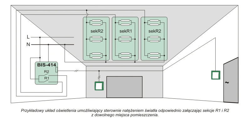 F&F Bistabili relė BIS-414i nuosekli, skirta DIN bėgiui 1-funk230V arba 24V AC/DC, I=2x16A InRush 160A/20ms kontaktas 2x1P varžtiniai gnybtai 1 modulis