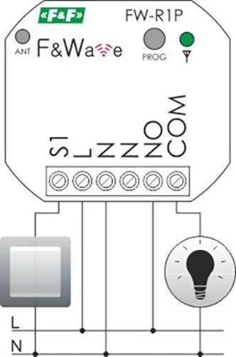 F&F Bistable Single Transfer P / T DIN 85 ÷ 265V AC / DC (FW-R1P)