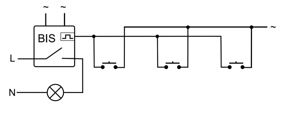 F&F Bistable relė 24V AC/AD 16A 1 modulis - BIS-411-24V