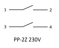 F&F Elektromagnetinė relė 2Z 16A P/T - PP-2Z 230V