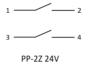 F&F PP-2Z 24V ELEKTRONINĖ RELĖ 2Z 16A P/T