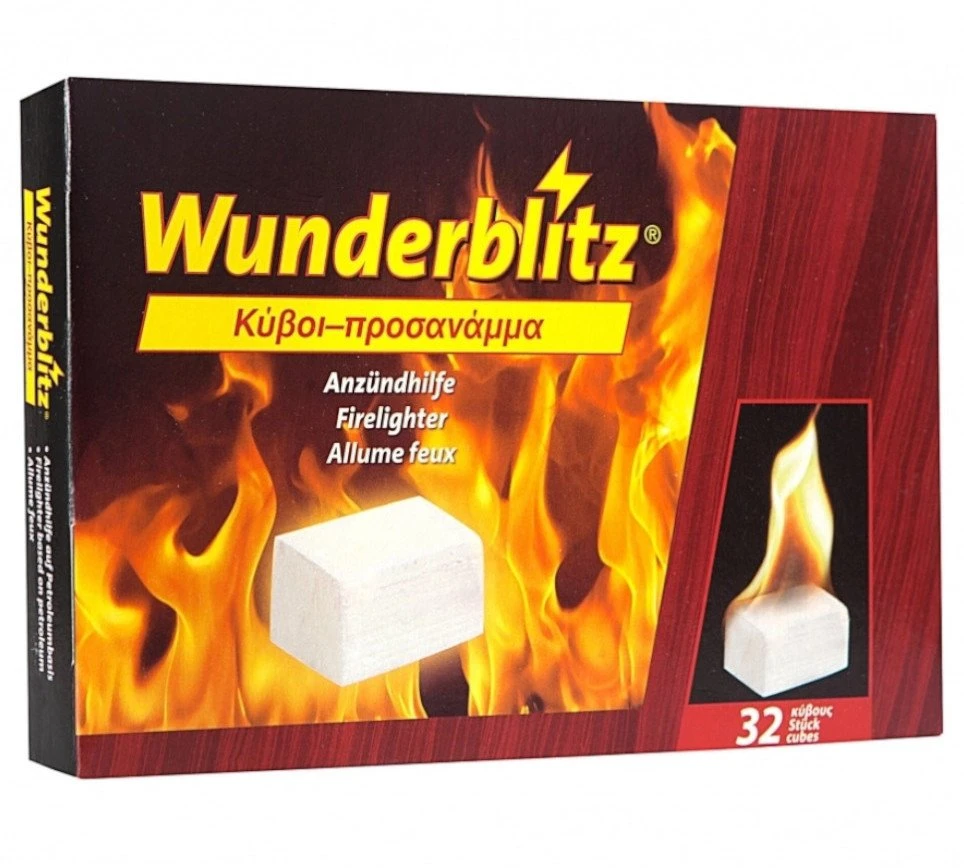 Wunderblitz Ugnies įdegtukai kubeliais balti, 32 vnt