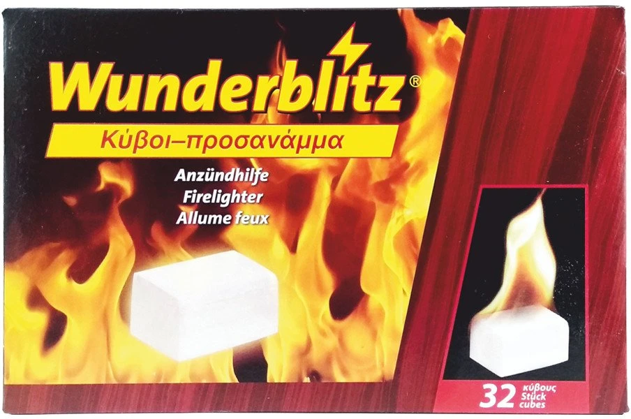 Wunderblitz Ugnies įdegtukai kubeliais balti, 32 vnt