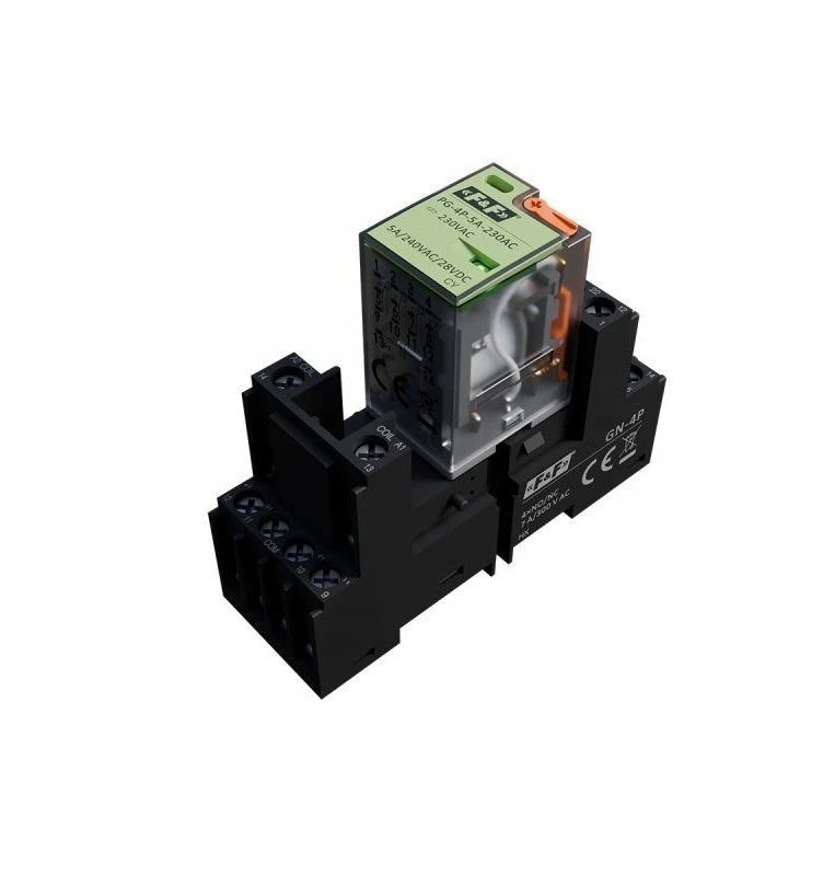FF GPK-4P-230AC Rinkinys: sąsajos relė PG-4P-5A-230AC su relės lizdu GN-4P