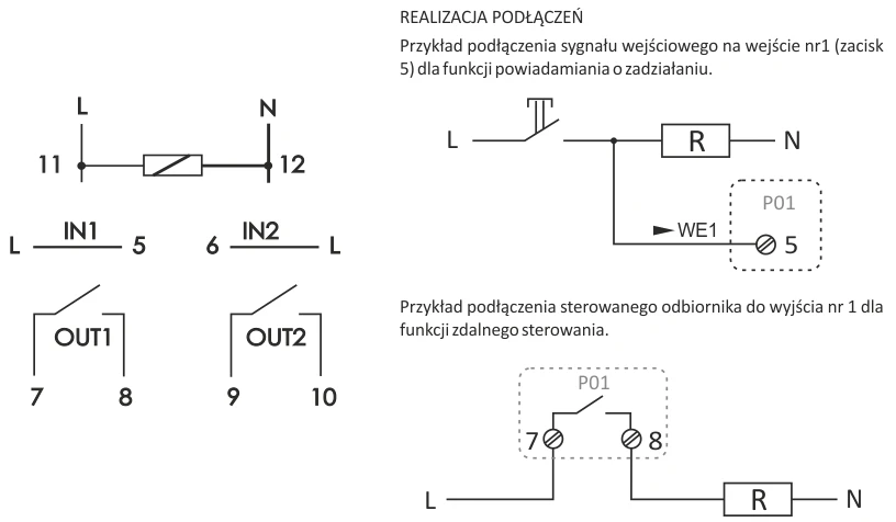 F&F GSM nuotolinio valdymo siųstuvas SMS, 2xWY, 2xWE, įjungti / išjungti / pranešti maitinimo šaltinis 230V AC kontaktai 1NO / NC montavimas DIN SIMPLYMAX-P01 geležinkelio