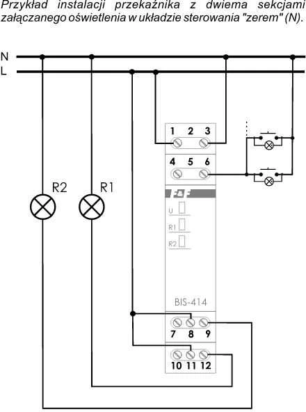 F&F BIS-414-PRZEK.BISTAB230V~,2X10A,TH35